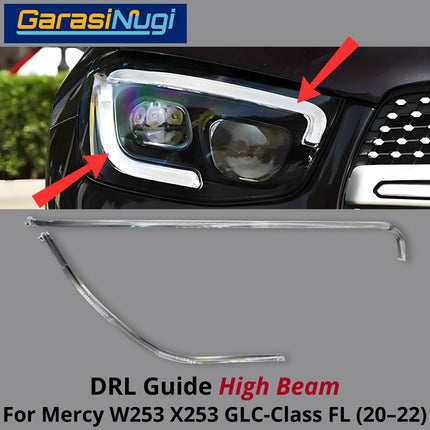 Sein DRL Guide Mercy W253 Facelift High Beam LED Eyebrow Light Lampu Alis Mercedes GLC 20-22
