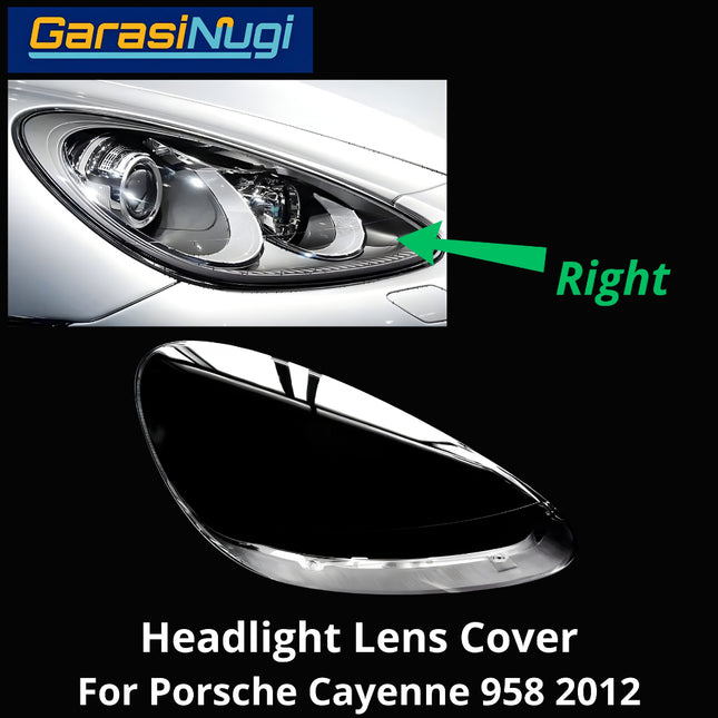 Mika Headlight 958 Porsche Cayenne Lens Kaca Cover Lampu Depan 12-14