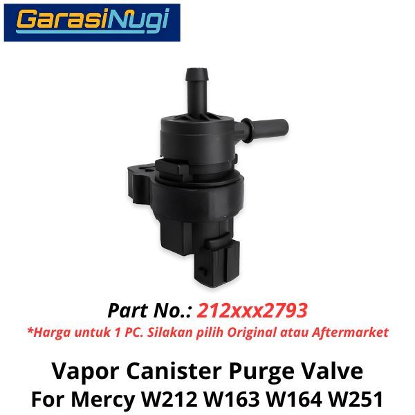 Purge Valve Mercy W212 W163 W164 W251 Katup Pembersih Tabung Uap E200 ML R350
