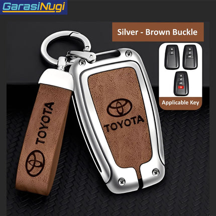 Toyota Corolla Cross Altis Key Case Cover Sarung Kunci Metal Leather
