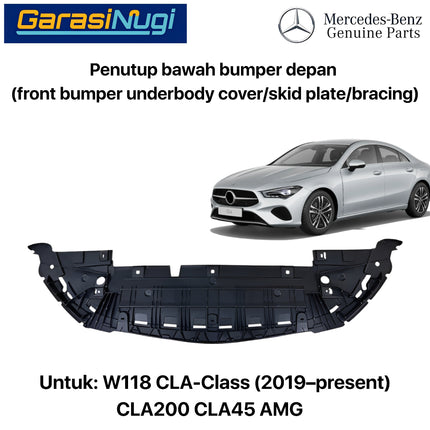 Bracing Front Under Cover Mercy W118 Penutup Bawah Bodi Bemper Depan Grille CLA