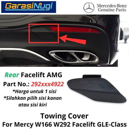 Towing Cover Mercy W166 W292 Facelift Bumper Penutup Tow Derek Cover Mercedes GLE