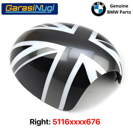 Cover Mirror Frame For Mini Cooper R55 R56 R57 Penutup Kaca Spion Hitam Putih
