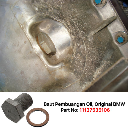 Oil Drain For All BMW MINI Baut Pembuangan Oli Mesin Original 11137535106