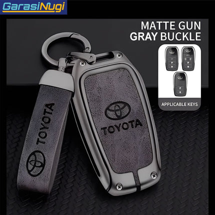 Metal Key Case Toyota Fortuner Land Cruiser Innova Sarung Kunci Leather