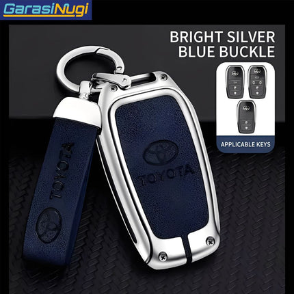 Metal Key Case Toyota Fortuner Land Cruiser Innova Sarung Kunci Leather