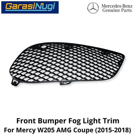 Fog Trim For Mercy W205 Pre-FL AMG Cover Lampu Kabut Grill C200 C300