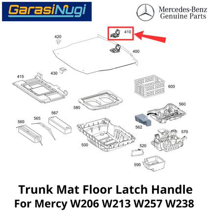 Trunk Matt Mercy W206 W213 W257 W238 Handle Pegangan Karpet Bagasi Belakang E200 CLS