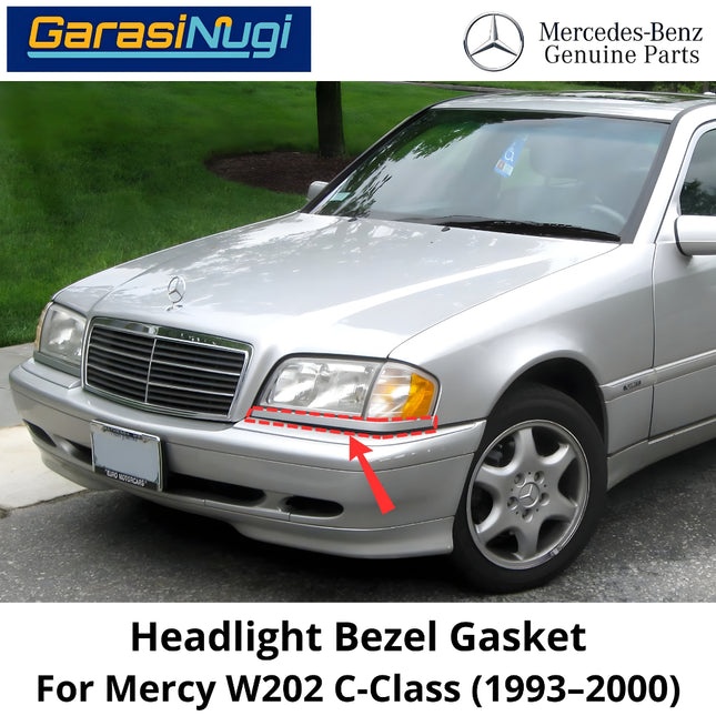 Headlight Bezel Mercy W202 Ornamental Cover Gasket Penutup Lampu Depan Mercedes C180 C200