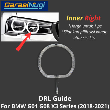 DRL Guide Tube For BMW G01 G08 Angel Eyes LED Light Lampu Senja X3 2018-2021