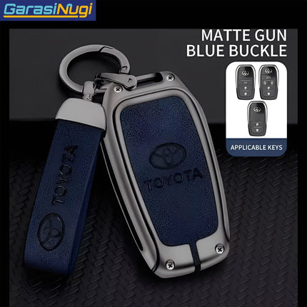 Metal Key Case Toyota Fortuner Land Cruiser Innova Sarung Kunci Leather