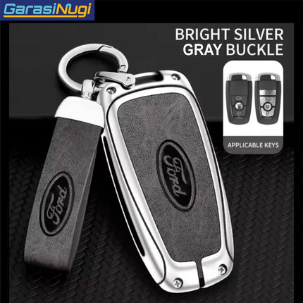 Metal Key Case Ford Sarung Kunci Leather