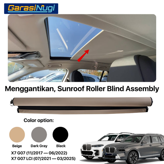 Roller Blind For BMW G07 G06 G05 Sunroof Curtain Assembly Tirai Penutup X7 X6 X5