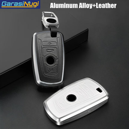 Key Case For BMW F30 Sarung Kunci Kulit Aluminium Leather Short Keychain