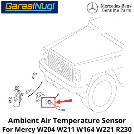 Ambient Air Mercy W204 W211 W221 W164 W230 Temperature Sensor Suhu Udara Luar C200 ML SLK
