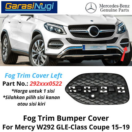 Fog Trim Old Mercy W292 Coupe Bumper Strip Grille Chrome Cover Mercedes GLE400
