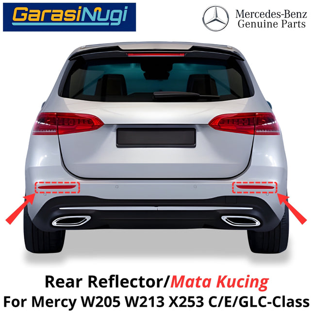 Reflector W205 W213 X253 Mata Kucing Trim Rear Belakang Mercedes C200 E200 GLC