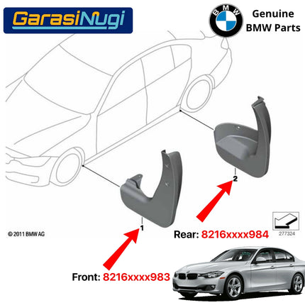 Mud Flaps For F30 F31 Spakbor Pelindung Lumpur Guards Original 320