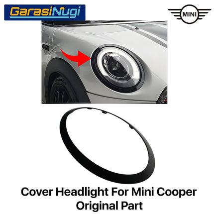 Cover Frame Headlight For Mini Cooper F55 F56 F57 Ring Trim Lampu Depan Original