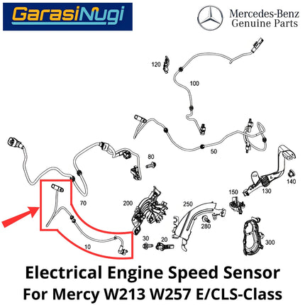 Wheel Speed Mercy W213 W257 Sensor Kecepatan Roda ABS Mercedes E300 CLS