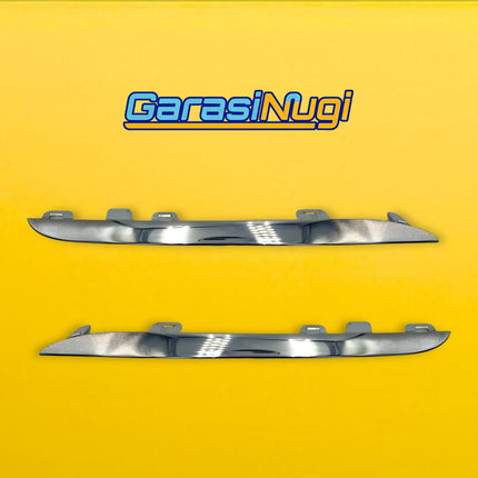Chrome Trim Mercy W205 Pre-Facelift Mounting Grille Monting Grill Bumper Depan Mercedes C200