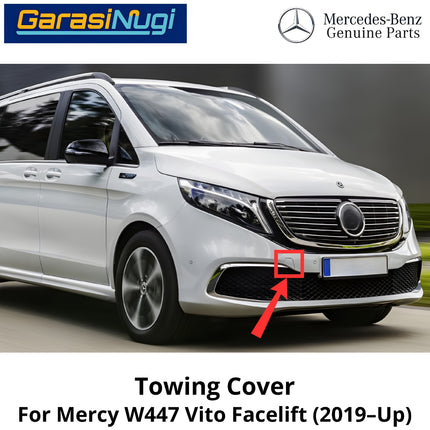 Towing Cover Mercy W447 Facelift Bumper Tow Tutup Lubang Derek Original Mercedes Vito