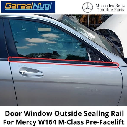 Exterior Door Mercy W164 Pre-FL Seal Rail Penutup Karet Jendela Kaca Pintu Depan ML350