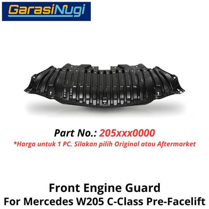 Engine Guard Mercy W205 Pre-FL Front Bumper Penutup Mesin Depan Mercedes C200