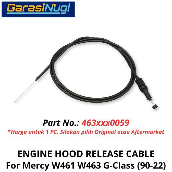 Engine Hood Mercy W461 W463 Release Cable Kabel Pelepas Kap Mesin G300 G500