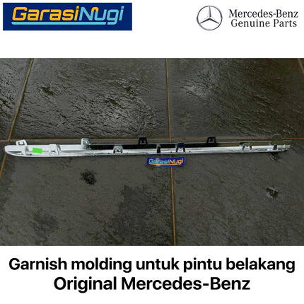 Chrome Stripe Mercy W213 Garnish Molding Bodi Samping Pintu Belakang E200