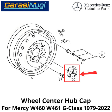Wheel Hub Cap Mercy W460 W461 Emblem Dop Velg Bintang Mercedes G500