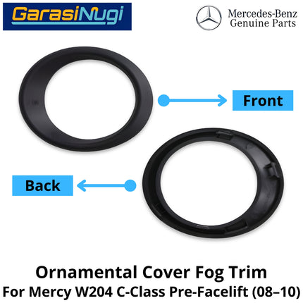 Fog Trim Mercy W204 Elegance Cover Black Lampu Kabut Grill C180 C200