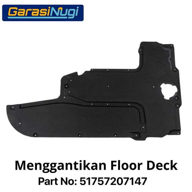 Underfloor Coating Center For BMW F10 F01 Floor Deck Cover Pelapis Lantai Diesel Petrol 520