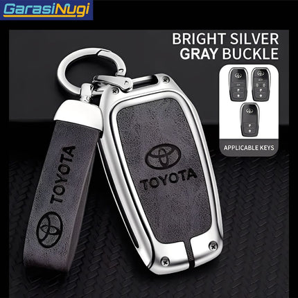 Metal Key Case Toyota Fortuner Land Cruiser Innova Sarung Kunci Leather