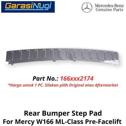 Rear Step Pad Mercy W166 Chrome Cover Pijakan Bumper Belakang Mercedes ML350