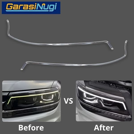 DRL Guide VW Tiguan L Tube Angel Eyes LED Lampu Senja 2017-2020