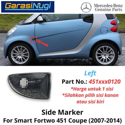 Side Marker Smart Fortwo 451 Lights Cover Lampu Sein Samping Original 2007-2014