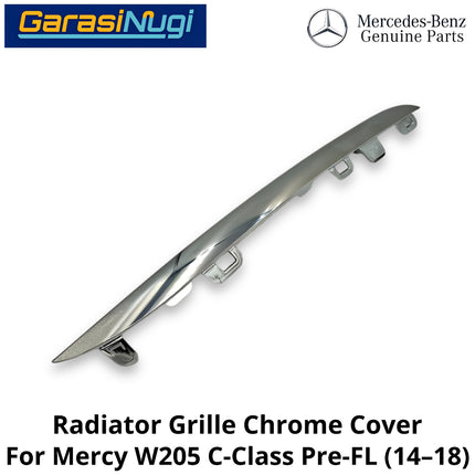 Chrome Trim Mercy W205 Pre-Facelift Mounting Grille Monting Grill Bumper Depan Mercedes C200