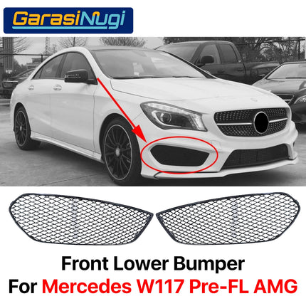 Front Lower Fog Trim Mercy W117 Pre-FL AMG Penutup Bemper Bawah Depan CLA