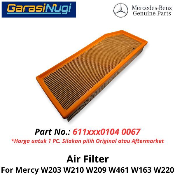 Air Filter Mercy W210 W209 W220 Saringan Udara Mesin 6110940104 Mercedes E230 E250