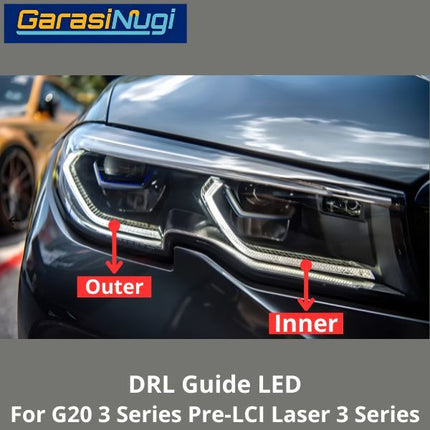 DRL Guide For BMW G20 Pre-LCI Laser Tube Angel Eyes LED Lampu Senja 320 19-22