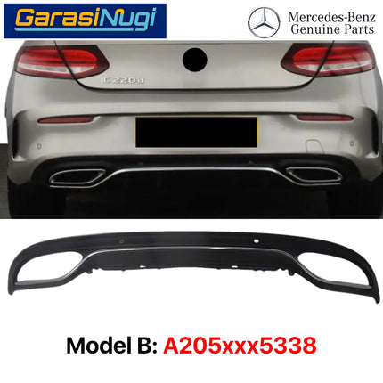 Lower Bumper For Mercedes W205 Coupe Cabrio Bemper Bawah Belakang AMG C200
