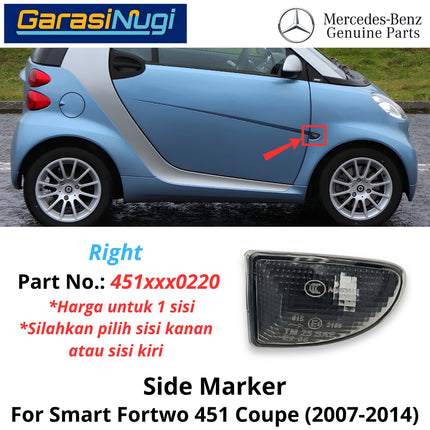 Side Marker Smart Fortwo 451 Lights Cover Lampu Sein Samping Original 2007-2014