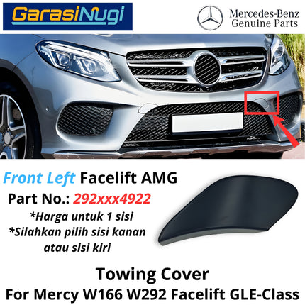 Towing Cover Mercy W166 W292 Facelift Bumper Penutup Tow Derek Cover Mercedes GLE