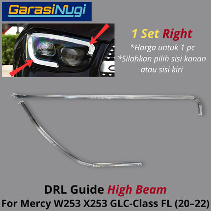 Sein DRL Guide Mercy W253 Facelift High Beam LED Eyebrow Light Lampu Alis Mercedes GLC 20-22