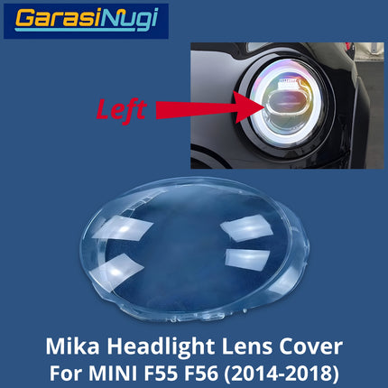 Mika Headlight For MINI Cooper F55 F56 Lens Kaca Cover Lampu Depan 2014-2018