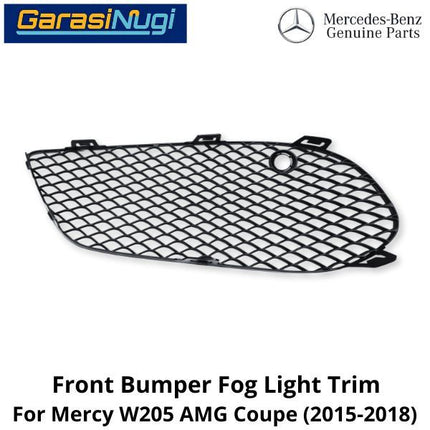 Fog Trim For Mercy W205 Pre-FL AMG Cover Lampu Kabut Grill C200 C300