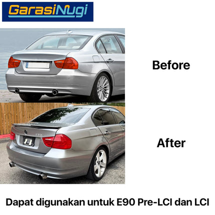 Ducktail Spoiler For BMW E90 Trunk Tail Wing Black Gloss 320 2005-2012