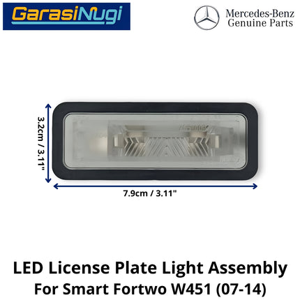 License Plate Lamp Smart Fortwo 451 Assembly Lampu Plat Nomor 2007-2014