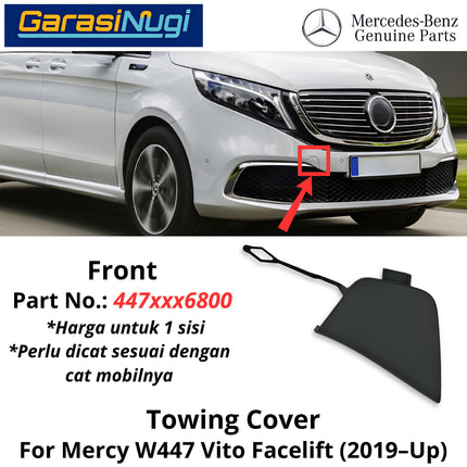 Towing Cover Mercy W447 Facelift Bumper Tow Tutup Lubang Derek Original Mercedes Vito